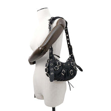 将图像加载到图库查看器中，BALENCIAGA Le Cagoule Shoulder Black671309 Leather Size XS
