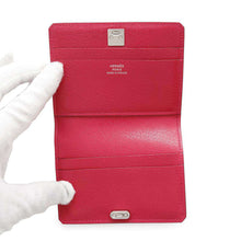 将图像加载到图库查看器中，HERMES Medall Card Case Rose Extreme Chevre Shamqila
