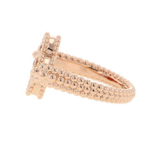 Load image into Gallery viewer, Van Cleef &amp; Arpels Vintage Alhambra Reversible Ring Size 54/#14VCARP7U554/VCARP7U500 18K Pink Gold
