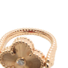 Load image into Gallery viewer, Van Cleef &amp; Arpels Vintage Alhambra Reversible Ring Size 54/#14VCARP7U554/VCARP7U500 18K Pink Gold
