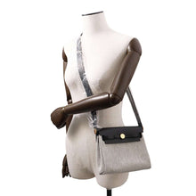 Load image into Gallery viewer, HERMES Herbag zip Black/Ecru Toile Military Vache Hunter Leather Size Mini

