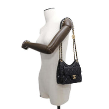 将图像加载到图库查看器中，CHANEL Matelasse 2WAY Hobo ChainShoulder Bag BlackAS4323 Vintage Calf Leather Size Small
