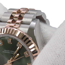将图像加载到图库查看器中，ROLEX Lady-Datejust W28mm Stainless Steel K18PG Olive Green  Dial279171G
