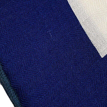 Load image into Gallery viewer, HERMES Giant Square &quot;Apron Doll &amp; Horse Blanket&quot; Marine/Blanc/Blue Ardoise Cashmere70% Silk30%
