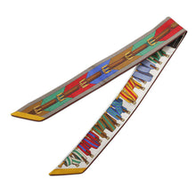 Load image into Gallery viewer, HERMES Twilly Sanglede toujours Les Sangles Miel/Vert/Rouge/Multicolor Silk100%
