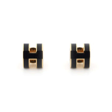 Load image into Gallery viewer, HERMES Pop Ash Earrings Size Mini Black Metal
