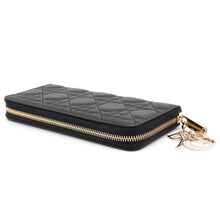 Load image into Gallery viewer, Dior Lady Dior Voyageur Wallet BlackS0007ONMJ_M900 Lambskin
