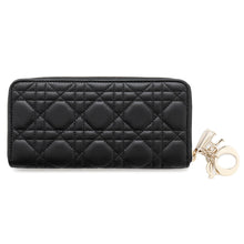 Load image into Gallery viewer, Dior Lady Dior Voyageur Wallet BlackS0007ONMJ_M900 Lambskin
