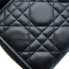 Load image into Gallery viewer, Dior Lady Dior Voyageur Wallet BlackS0007ONMJ_M900 Lambskin
