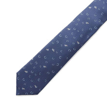 将图像加载到图库查看器中，HERMES Silk Tie Out of the Box Size 2.8&quot; Marine/Ciel Silk100%
