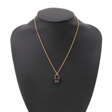 将图像加载到图库查看器中，HERMES ★Constance Amulette Necklace Black K18PG Black Jade
