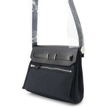 Load image into Gallery viewer, HERMES Herbag zip Black Toile Military Vache Hunter Leather Size Mini
