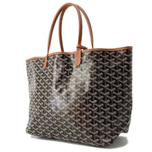 Load image into Gallery viewer, GOYARD Saint Louis Black/BrownSTLOUIPMLTY01CL03P PVC Coated Canvas Leather Size PM
