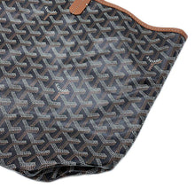 Load image into Gallery viewer, GOYARD Saint Louis Black/BrownSTLOUIPMLTY01CL03P PVC Coated Canvas Leather Size PM
