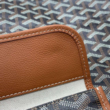 Load image into Gallery viewer, GOYARD Saint Louis Black/BrownSTLOUIPMLTY01CL03P PVC Coated Canvas Leather Size PM
