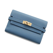 Load image into Gallery viewer, HERMES Kelly wallet Azur Epsom
