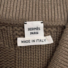 Load image into Gallery viewer, HERMES H logo poncho Size 34 Brown Wool 100%
