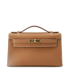 将图像加载到图库查看器中，HERMES PochetteKelly Gold Swift Leather
