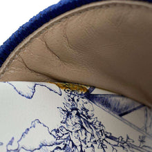 将图像加载到图库查看器中，Dior Dway Slide Sandals Toile de Jouy Blue/WhiteKCQ209RIY Leather Canvas Size 36 1/2
