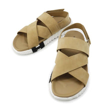 将图像加载到图库查看器中，HERMES Sandals 《Electric》 White/Beige Suede Rubber Size 43
