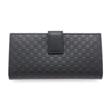 Load image into Gallery viewer, GUCCI Guccissima Bi-fold Long Wallet Cloth Black449393 Leather
