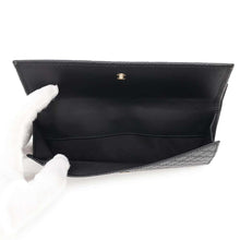 Load image into Gallery viewer, GUCCI Guccissima Bi-fold Long Wallet Cloth Black449393 Leather
