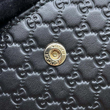 Load image into Gallery viewer, GUCCI Guccissima Bi-fold Long Wallet Cloth Black449393 Leather
