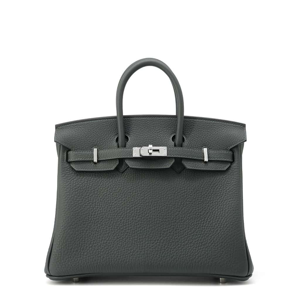 HERMES Birkin Vert Fonce Togo Leather Size 25
