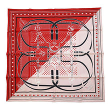 将图像加载到图库查看器中，HERMES Carre Grand Manege Bandana Love Grandma Neige Bandana Love Valentine&#39;s Collection Limited Size 70 Rouge/Rose/Black Silk100%

