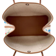 Load image into Gallery viewer, HERMES Garden Party Electric Capucines/Ecru/Beige/Gold Toile HPlume Negonda Leather Size PM

