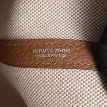 Load image into Gallery viewer, HERMES Garden Party Electric Capucines/Ecru/Beige/Gold Toile HPlume Negonda Leather Size PM

