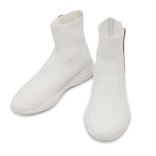 Load image into Gallery viewer, PRADA Prada Sports Socks Sneakers White/Red3T6424 Knit Rubber Size 36 1/2
