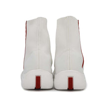 Load image into Gallery viewer, PRADA Prada Sports Socks Sneakers White/Red3T6424 Knit Rubber Size 36 1/2
