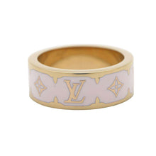 将图像加载到图库查看器中，LOUIS VUITTON Ring Nano Gram Size M BlancM1565M Enamel Gold Plated
