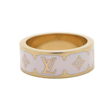 将图像加载到图库查看器中，LOUIS VUITTON Ring Nano Gram Size M BlancM1565M Enamel Gold Plated
