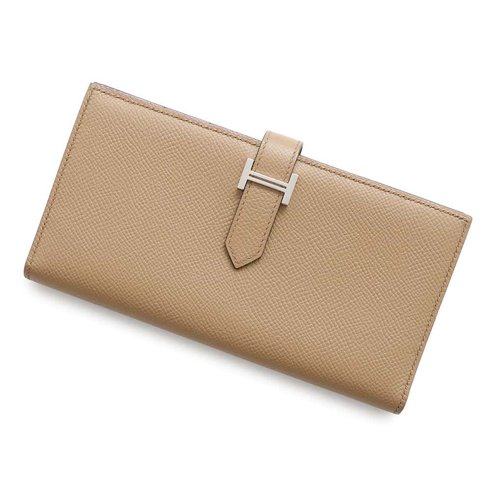 HERMES Bearnsfre Verso Chai/Mauve Sylvestre Epsom