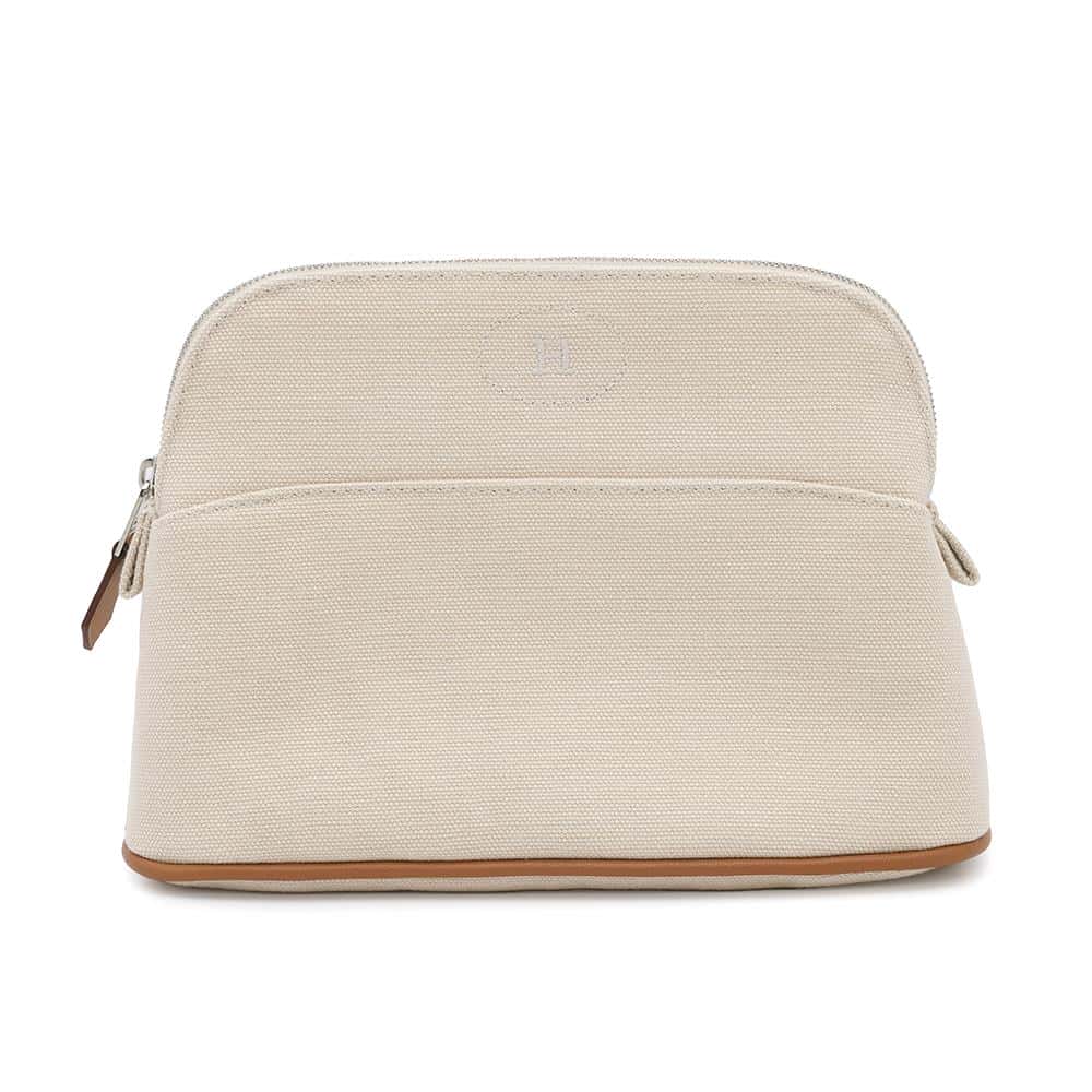 HERMES BolidePouch Beige Canvas Size PM