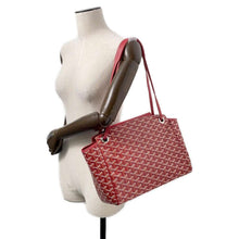 Load image into Gallery viewer, GOYARD Louette Tote Bag RedROUETTPMLTY02CL02P PVC Coated Canvas Leather Size PM

