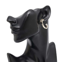 将图像加载到图库查看器中，CHANEL CC Logo Star Hoop Earrings Champagne GoldABB493 Metal Rhinestone
