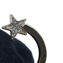 将图像加载到图库查看器中，CHANEL CC Logo Star Hoop Earrings Champagne GoldABB493 Metal Rhinestone

