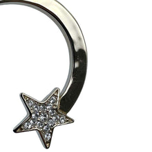 将图像加载到图库查看器中，CHANEL CC Logo Star Hoop Earrings Champagne GoldABB493 Metal Rhinestone
