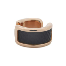 将图像加载到图库查看器中，HERMES Olympe ear cuff Size PM Black Metal Epsom
