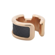 将图像加载到图库查看器中，HERMES Olympe ear cuff Size PM Black Metal Epsom
