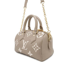 将图像加载到图库查看器中，LOUIS VUITTON Speedy Bandouliere Tourterelle claimM46575 Bicolor Monogram Empreinte Leather Size 20
