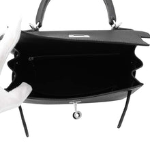 将图像加载到图库查看器中，HERMES Kelly Sellier Black Epsom Size 25
