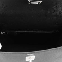 将图像加载到图库查看器中，HERMES Kelly Sellier Black Epsom Size 25
