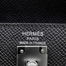 将图像加载到图库查看器中，HERMES Kelly Sellier Black Epsom Size 25
