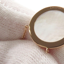 将图像加载到图库查看器中，TIFFANY&amp;Co. Diamond &amp; Mother of Pearl Circle Pendant64026801 18K Pink Gold
