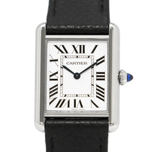 Load image into Gallery viewer, CARTIER Tank Must Watch LM H33.7mmxW25.5mm Stainless Steel Leather Silver DialWSTA0041
