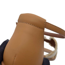 将图像加载到图库查看器中，HERMES Santorini Sandals Gold/BeigeH251069Z Canvas Leather Size 36
